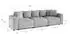 Fun Möbel Megan Big-Sofa 3-Sitzer, Stoff Salvador, dunkelgrün