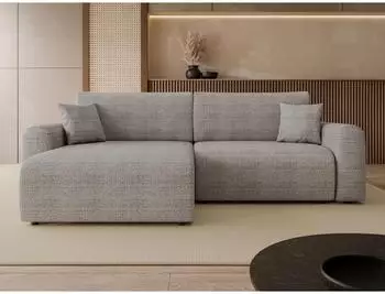 Mirjan24 Floryn L Ecksofa mit Bettkasten und Schlaffunktion, grau, L-Form, 245x145cm