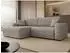 Mirjan24 Floryn L Ecksofa mit Bettkasten und Schlaffunktion, grau, L-Form, 245x145cm