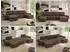 MKS Meble Umbria U Ecksofa U-Form mit Schlaffunktion und Bettkasten, braun Velvet (336x85x157cm)