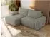 MKS Belluno Ecksofa mit Schlaffunktion und Bettkasten, hellgrau, Bouclé, L-Form links (800000812660)