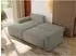 MKS Belluno Ecksofa mit Schlaffunktion und Bettkasten, hellgrau, Bouclé, L-Form links (800000812660)