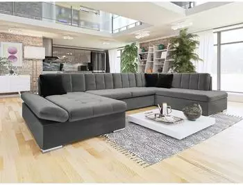 Mirjan24 Ecksofa Bergen U-Form mit Bettkasten und Schlaffunktion