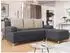Mirjan24 Dover Schlafsofa mit Polsterhocker, L-Form, Chromfüße (Dover)