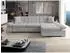 Mirjan24 Montana Ecksofa L-Form, Textil, silber