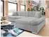 Mirjan24 Montana Ecksofa L-Form, Textil, silber