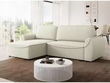 Mirjan24 Loom Ecksofa mit Schlaffunktion und Bettkasten, L-Form (261x175cm)