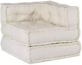 vidaXL Modulares Sofaelement creme, 70x70x54 cm, Stoff (4019021)