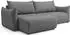 WFL GROUP Liv Ecksofa mit Schlaffunktion & Bettkasten, Cordstoff grau, L-Form (800001517760)