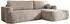 WFL GROUP Marion Ecksofa L-Form mit Schlaffunktion & Bettkasten, Chenille taupe, rechts (800001517785)