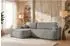 WFL GROUP Marion Ecksofa L-Form mit Schlaffunktion & Bettkasten, Chenille grau, links (800001517777)