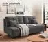 ED EXCITING DESIGN Elisa Schlafsofa 2-Sitzer mit Bettkasten, Mikrofaser, anthrazit (99043701-0)