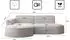 Kaiser Möbel Modena Studio Ecksofa L-Form, Stoff Verita, beige, links (236x165cm)