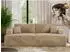 MKS Virella 4-Sitzer Schlafsofa mit Bettkasten, beige Plüsch (800001364188)