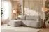 WFL GROUP Marion Ecksofa L-Form mit Schlaffunktion & Bettkasten, Chenille taupe, links (800001517782)