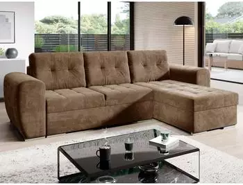 Mirjan24 Ecksofa Bari L-Form mit Schlaffunktion und Bettkasten, 256x157cm