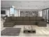 Mirjan24 Wilma Large Premium Wohnlandschaft U-Form, 8-Sitzer, braun, Holz, 370x85x186cm