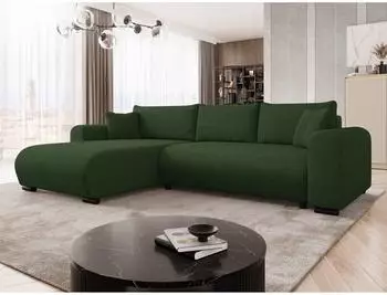 Mirjan24 Merkos Cord Ecksofa mit Schlaffunktion und Bettkasten