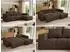 MKS Moniva Ecksofa L-Form mit Schlaffunktion & Bettkasten, Braun Velvet (800001263970)