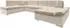 Mirjan24 Bergen Premium Ecksofa U-Form, Textil, beige, Schlaffunktion