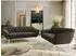 MKS Pirs 3+3 Sofa-Set Samt, dunkelgrau, weiße Beine (800001750517)