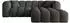 ALTDECOR OLEA-L1 Ecksofa L-Form, schwarz, 231x173x74cm (800001704189)