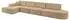 ALTDECOR IREA-L3-v3 Ecksofa L-Form, Velours, beige (800001724134)