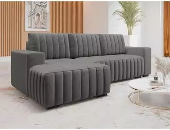 Mirjan24 Kenozi Ecksofa L-Form mit Schlaffunktion und Bettkasten (Manila 16)