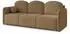 Masseno Sofa SUVI III mit Schlaffunktion, Bouclé-Stoff, 3-Sitzer (220x85x90cm)