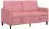 vidaXL Sofa mit Stauraum, rosa, Polyester, 152x78x87cm (42036937)