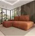 Masseno Avini T L-S Ecksofa L-Form mit Schlaffunktion, Kordstoff, braun, 277x160cm (800001532896)