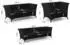 S-Style Möbel Whitby Chesterfield Sitzgarnitur 3+2+1, Samt, schwarz (800001098037)