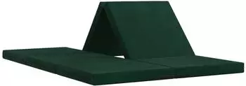 vidaXL Klappsofa-Bett 140x67x15cm, dunkelgrün