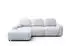 Fun Möbel ARGOS Ecksofa Schlafsofa, Stoff Vibe hellblau, Ottomane links