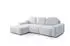 Fun Möbel ARGOS Ecksofa Schlafsofa, Stoff Vibe hellblau, Ottomane links