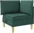 vidaXL Modulares Sofa-Set mit Stauraum, 4-tlg., dunkelgrün, Stoff