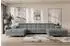 ALTDECOR COMA U2 Ecksofa U-Form mit Schlaffunktion, grau, 345x203x79cm (800001833581)