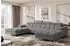 ALTDECOR COMA U2 Ecksofa U-Form mit Schlaffunktion, grau, 345x203x79cm (800001833581)