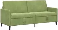 vidaXL Sofa mit Stauraum Hellgr&uuml;n 192 x 78 x 87 cm Polyester