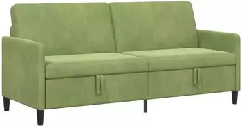 vidaXL Sofa mit Stauraum, hellgr&uuml;n, Polyester, 192x78x87cm