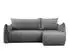 Fun Möbel Mailand XS Eckschlafsofa Stoff Tilia dunkelgrau, Ottomane rechts