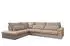 Fun Möbel THORA Ecksofa Stoff Poso, beige, Ottomane links