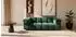 Fun Möbel BLANCHE 3-Sitzer Sofa, Stoff Bluvel, flaschengrün