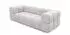 Fun Möbel BLANCHE 3-Sitzer Sofa, Stoff Bluvel, flaschengrün