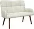 vidaXL 2-Sitzer Sofa Samt, creme, 115x61x87cm
