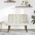 vidaXL 2-Sitzer Sofa Samt, creme, 115x61x87cm