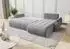 Fun Möbel AKITA Ecksofa Schlafsofa Stoff Monolith creme, Ottomane rechts