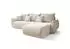 Fun Möbel AKITA Ecksofa Schlafsofa Stoff Monolith creme, Ottomane rechts