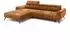 Massivmoebel24 Valentina Ecksofa Ottomane links Chenille rostfarben 286x184x79cm (68-920-100-0213)
