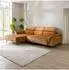 Massivmoebel24 Valentina Ecksofa Ottomane links Chenille rostfarben 286x184x79cm (68-920-100-0213)
